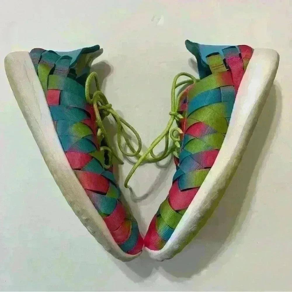 Nike Womens Juvenate Woven PRM Multicolor Lace Up Low Top Sneaker Size 7.5